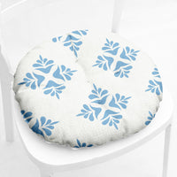 HKM-212435 Floral-Patterned Cotton Linen Chair Cushion in Round and Square Shapes with Polyester Fiber Filling