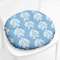 HKM-212435 Floral-Patterned Cotton Linen Chair Cushion in Round and Square Shapes with Polyester Fiber Filling