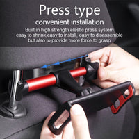 HKM-212435 Universal Space Aluminum Car Headrest Mobile Phone Navigation Bracket with Strong Magnet