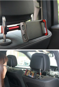 HKM-212435 Universal Space Aluminum Car Headrest Mobile Phone Navigation Bracket with Strong Magnet