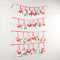 HKM-212819 Christmas Hanging Gift Bag - Felt Calendar Design, 11x16cm, OPP Packaged