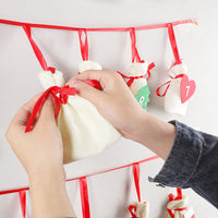 HKM-212819 Christmas Hanging Gift Bag - Felt Calendar Design, 11x16cm, OPP Packaged