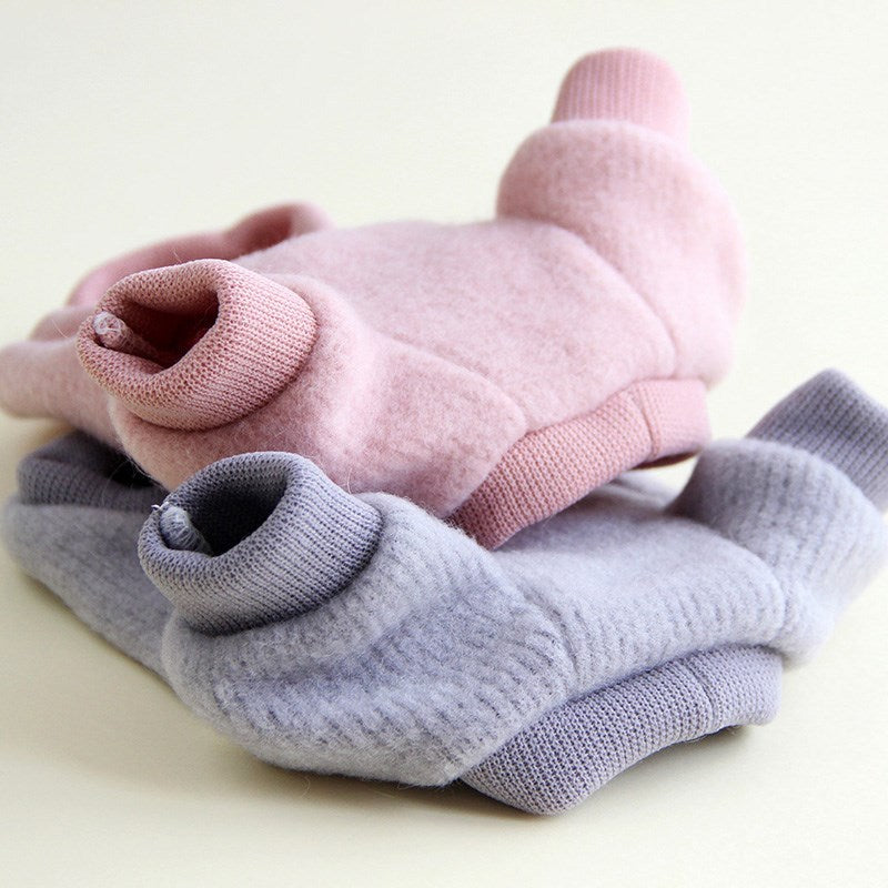 HKM-213011 Casual Fleece Dog Clothes for Autumn and Winter in Gray and Lotus Root Pink