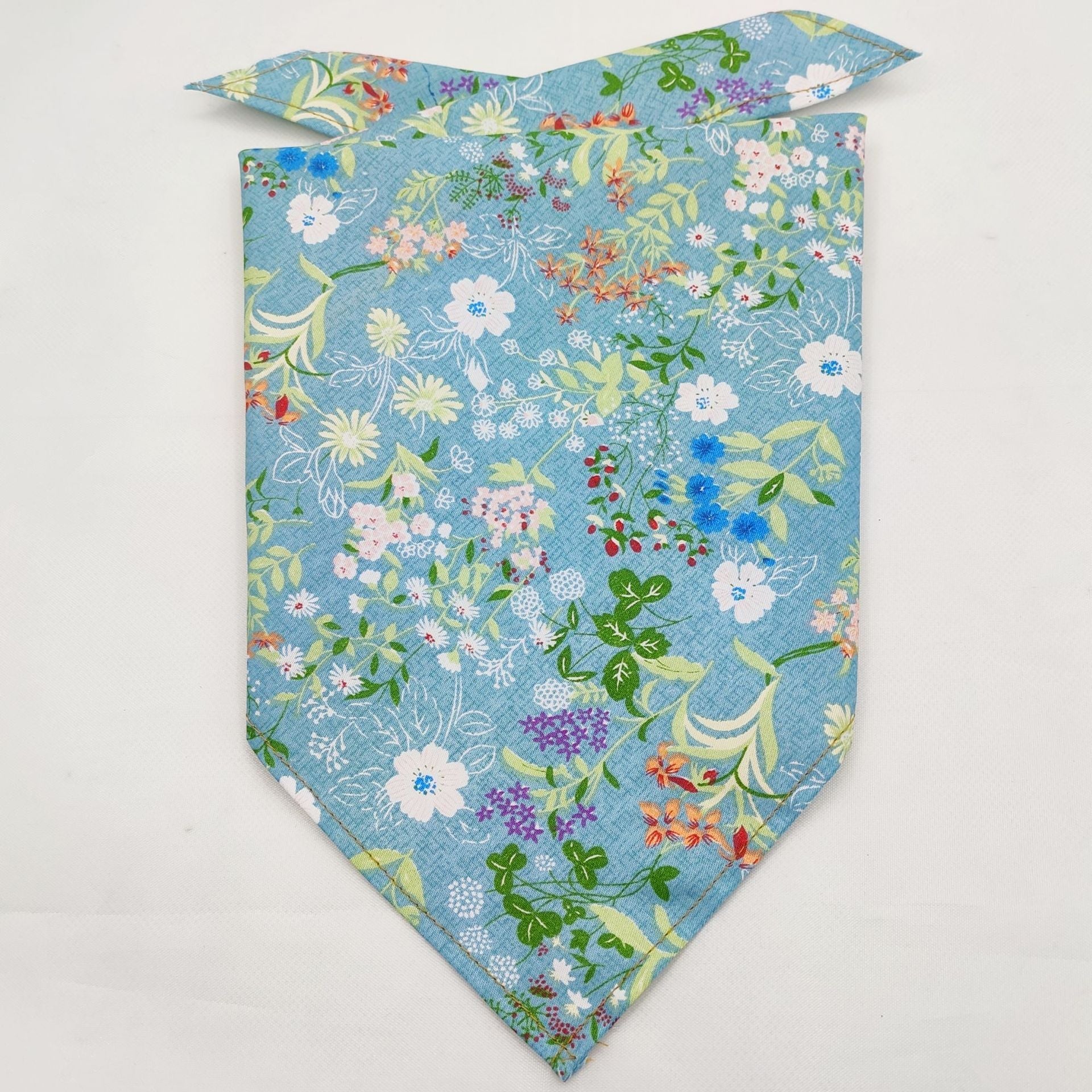 HKM-213075 Fruit Green Leaf Cotton Pet Scarf and Drool Towel for Dogs and Cats - Small and Large Sizes Available