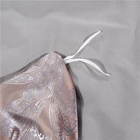 HKM-213139 Elegant Four-Piece Jacquard Bedding Set in Polyester Fiber - Quilt Cover, Sheets, and Pillowcases