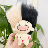 HKM-213203 Colorful Zodiac Signs Mini Plush Keychains - Creative Long Hair Stuffed Dolls for Kids