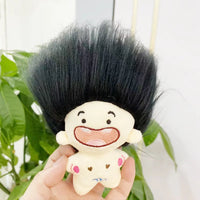 HKM-213203 Colorful Zodiac Signs Mini Plush Keychains - Creative Long Hair Stuffed Dolls for Kids