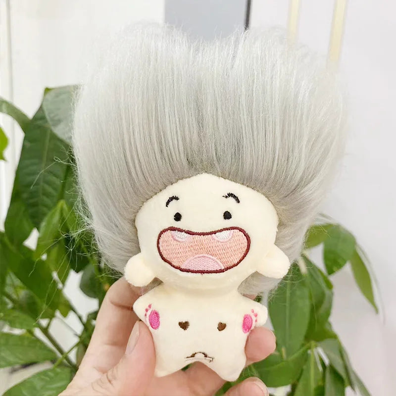 HKM-213203 Colorful Zodiac Signs Mini Plush Keychains - Creative Long Hair Stuffed Dolls for Kids