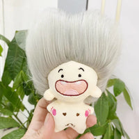 HKM-213203 Colorful Zodiac Signs Mini Plush Keychains - Creative Long Hair Stuffed Dolls for Kids