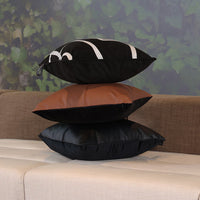 HKM-213331 American Classic Flow Line Striped Pillow Cover - Square and Waist Options in Black, Mocha, and Abstract Patterns