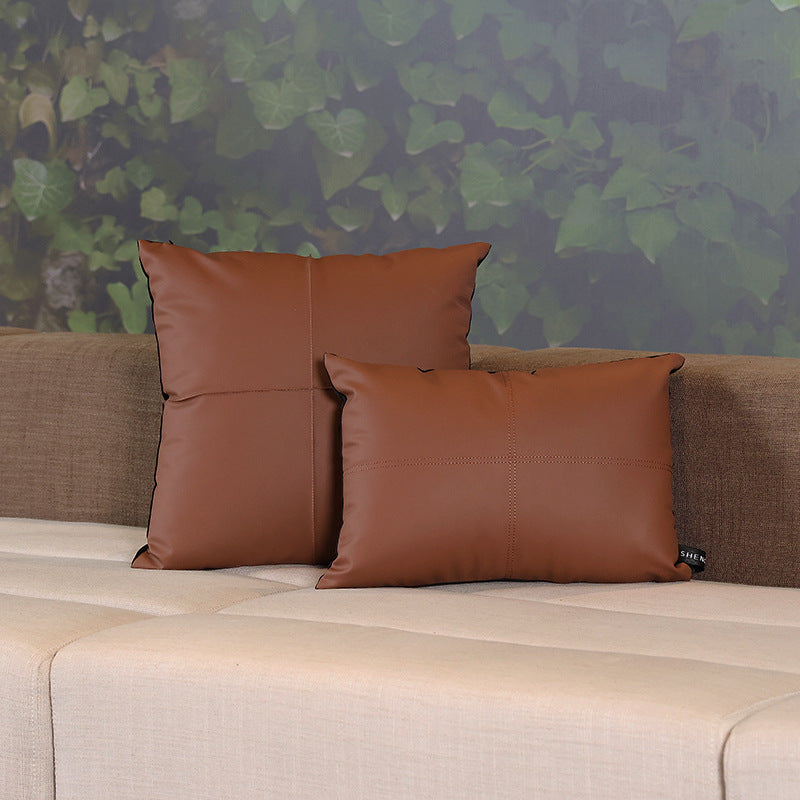 HKM-213331 American Classic Flow Line Striped Pillow Cover - Square and Waist Options in Black, Mocha, and Abstract Patterns