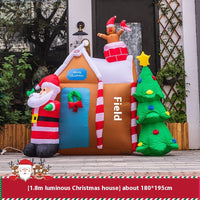 HKM-213331 Luminous Christmas Outdoor Decoration Set with Cartoon Figures and LED Lighting