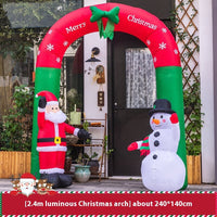 HKM-213331 Luminous Christmas Outdoor Decoration Set with Cartoon Figures and LED Lighting