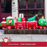HKM-213331 Luminous Christmas Outdoor Decoration Set with Cartoon Figures and LED Lighting