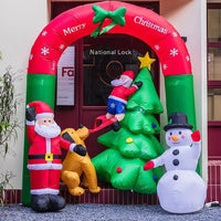 HKM-213331 Luminous Christmas Outdoor Decoration Set with Cartoon Figures and LED Lighting