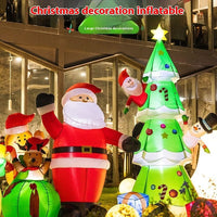 HKM-213331 Luminous Christmas Outdoor Decoration Set with Cartoon Figures and LED Lighting
