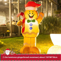 HKM-213331 Luminous Christmas Outdoor Decoration Set with Cartoon Figures and LED Lighting