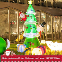 HKM-213331 Luminous Christmas Outdoor Decoration Set with Cartoon Figures and LED Lighting