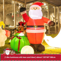 HKM-213331 Luminous Christmas Outdoor Decoration Set with Cartoon Figures and LED Lighting