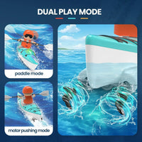 HKM-213331 Paddle Kayak RC Boat for Kids - 2.4G Remote Control, 50M Range, Outdoor Fun