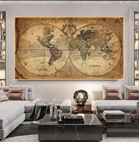 HKM-213459 Canvas Earth Painting for Living Room Decoration - Multiple Sizes Available