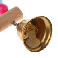 HKM-213459 Colorful Wooden Parrot Climbing Ladder with Bells and Hanging Hook