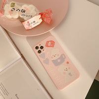 HKM-213459 Rubik's Cube Rabbit Phone Case for iPhone - TPU Back Cover with Cartoon Design