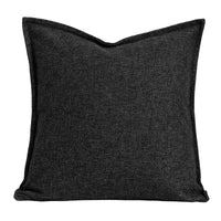 HKM-213587 Modern Black and White Cotton Hemp Woven Pillowcase for Living Room Decor