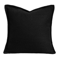 HKM-213587 Modern Black and White Cotton Hemp Woven Pillowcase for Living Room Decor