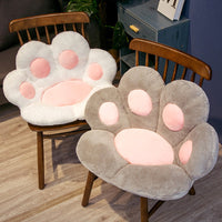 HKM-213651 Cat-Themed Plush Office Seat Cushion - Youth Size Options in White, Pink, Gray, and Blue