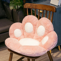 HKM-213651 Cat-Themed Plush Office Seat Cushion - Youth Size Options in White, Pink, Gray, and Blue