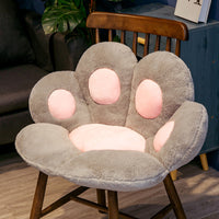 HKM-213651 Cat-Themed Plush Office Seat Cushion - Youth Size Options in White, Pink, Gray, and Blue