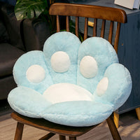 HKM-213651 Cat-Themed Plush Office Seat Cushion - Youth Size Options in White, Pink, Gray, and Blue