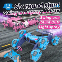 HKM-213779 360° Rotating 6WD RC Stunt Car with Lights - Remote Control Electric Truck for Kids Ages 5 and Up