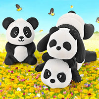 HKM-213843 Charming Panda Figurine with Traditional Chinese Design for Home Decor and Gift Giving