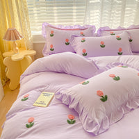 HKM-213843 Princess Style Embroidered Cotton Towel Set - Four Piece Bedding Collection