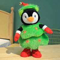 HKM-213971 Christmas Plush Toy Decorations - Music Playing Reindeer, Snowman, and Penguin for Kids