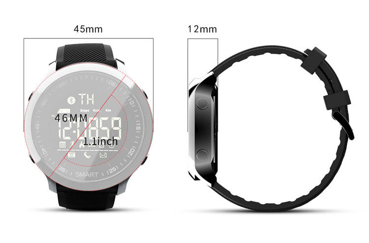 HKM-214035 Stylish MK18 Smart Watch Bracelet with TPU Wristband and Glass Screen