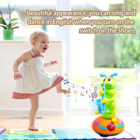 HKM-214163 Electric Dancing Caterpillar Toy with Light and Music for Infants and Toddlers, Ages 0-4 Years