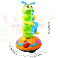 HKM-214163 Electric Dancing Caterpillar Toy with Light and Music for Infants and Toddlers, Ages 0-4 Years