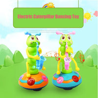 HKM-214163 Electric Dancing Caterpillar Toy with Light and Music for Infants and Toddlers, Ages 0-4 Years
