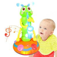 HKM-214163 Electric Dancing Caterpillar Toy with Light and Music for Infants and Toddlers, Ages 0-4 Years