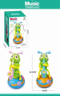 HKM-214163 Electric Dancing Caterpillar Toy with Light and Music for Infants and Toddlers, Ages 0-4 Years