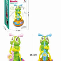 HKM-214163 Electric Dancing Caterpillar Toy with Light and Music for Infants and Toddlers, Ages 0-4 Years