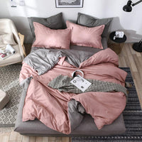 HKM-214291 Diamond Velvet Bed Sheet Set with Chitin and Ramie Quilt - 4 Piece Bedding Collection