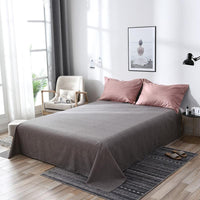 HKM-214291 Diamond Velvet Bed Sheet Set with Chitin and Ramie Quilt - 4 Piece Bedding Collection