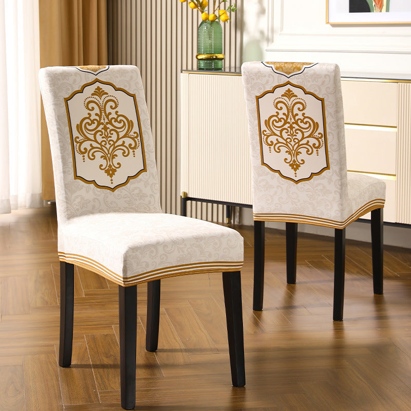 HKM-214419 Elegant Embroidered Dining Chair Covers – Plant & Flower Patterns, Various Colors and Sizes