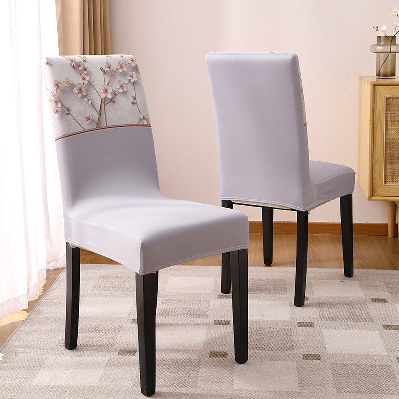 HKM-214419 Elegant Embroidered Dining Chair Covers – Plant & Flower Patterns, Various Colors and Sizes
