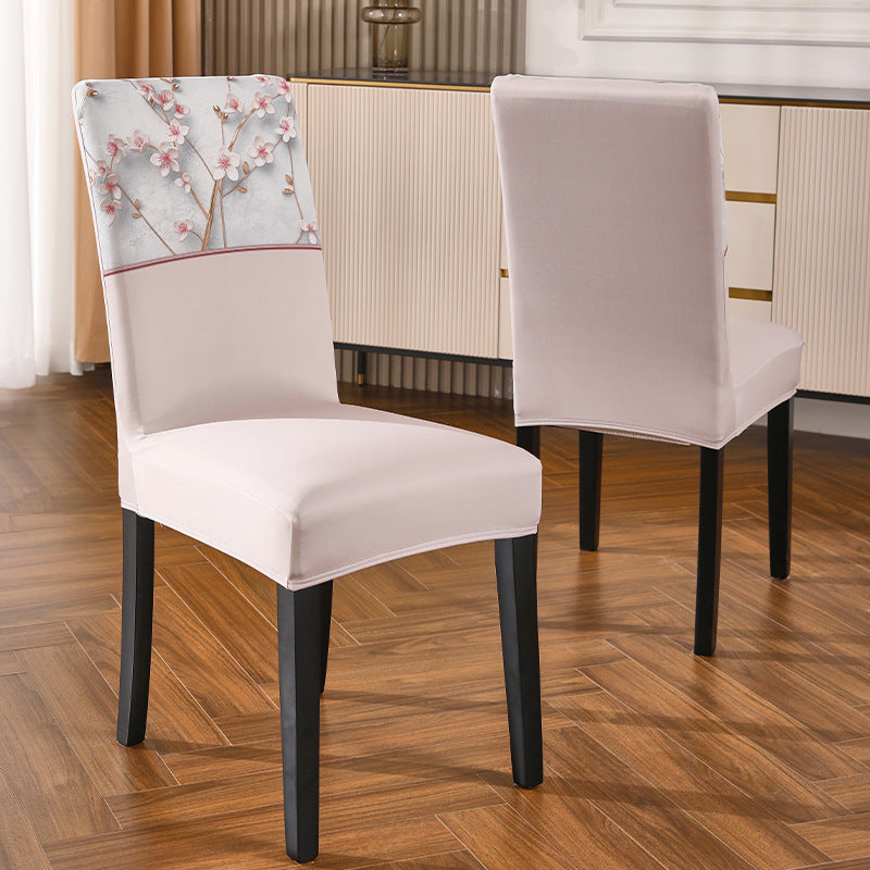 HKM-214419 Elegant Embroidered Dining Chair Covers – Plant & Flower Patterns, Various Colors and Sizes