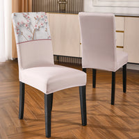 HKM-214419 Elegant Embroidered Dining Chair Covers – Plant & Flower Patterns, Various Colors and Sizes